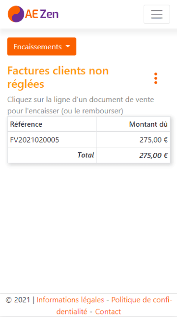 Saisir un encaissement